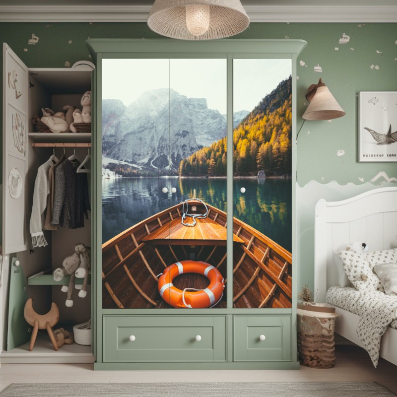 Schrankaufkleber Flatiron, New York — monochrome architektur – Wallnifity®