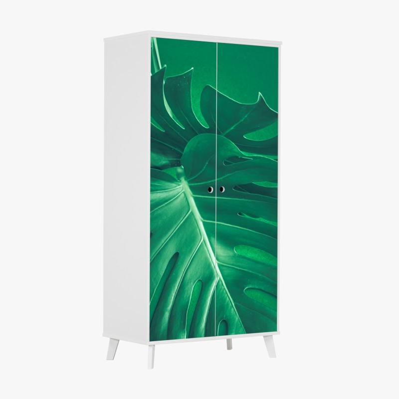 Schrankaufkleber sonnige gasse auf der insel mit leuchtender buganvillea – Wallnifity®