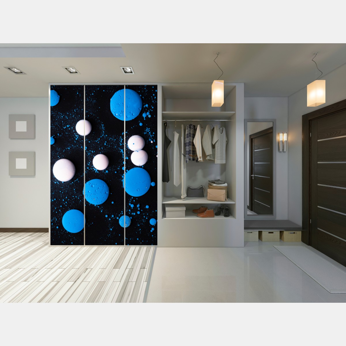 Schrankaufkleber blaues marmor flüssigmuster – Wallnifity® Schrankaufkleber blaues marmor flüssigmuster – Wallnifity®