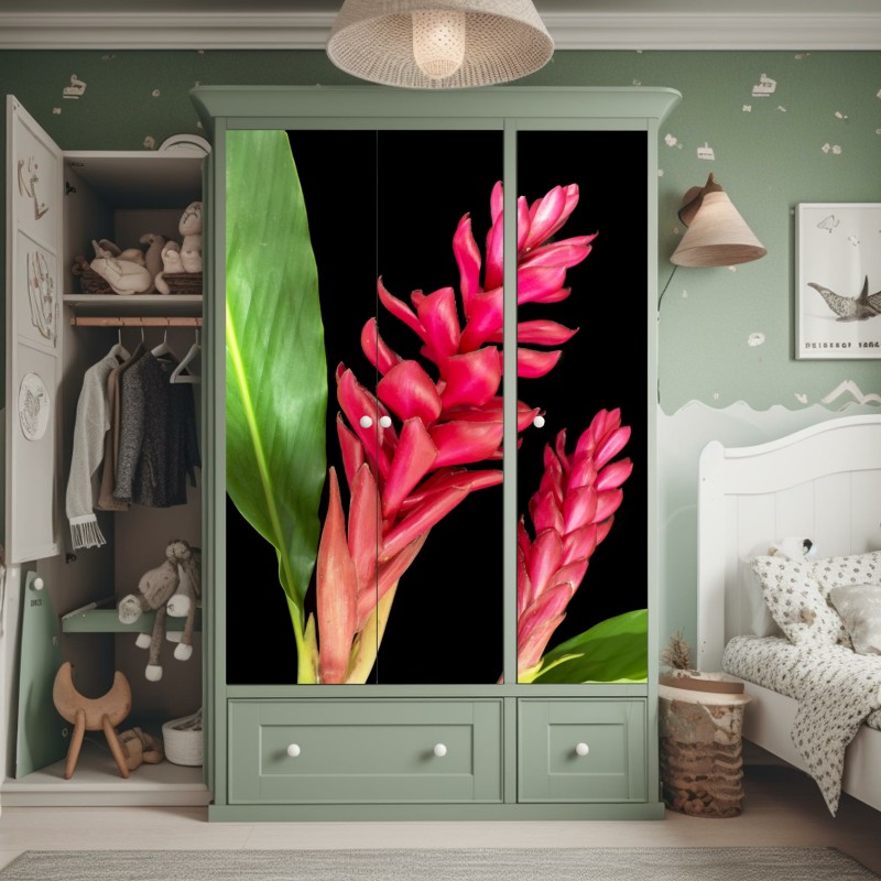 Schrankaufkleber gewundener landweg durch grüne wiesen – Wallnifity®