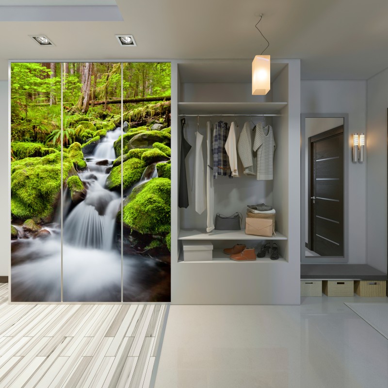 Schrankaufkleber moosbedeckter bach bei Sol Duc Falls – Wallnifity® Schrankaufkleber moosbedeckter bach bei Sol Duc Falls – Wallnifity®