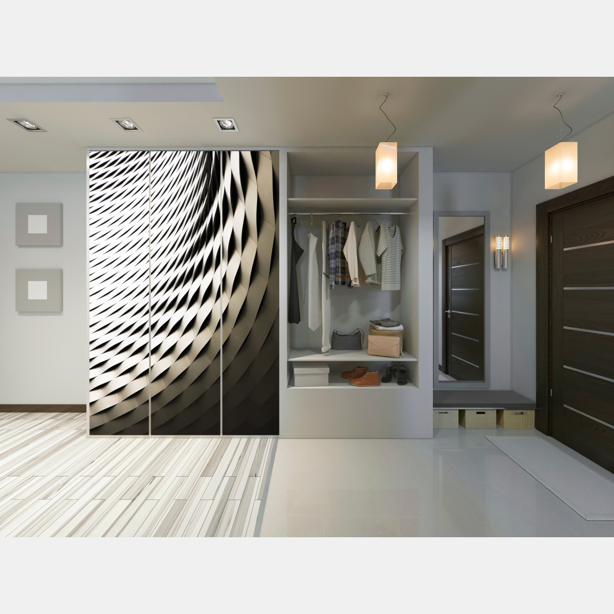 Schrankaufkleber modernes geometrisches architekturmuster – Wallnifity® Schrankaufkleber modernes geometrisches architekturmuster – Wallnifity®