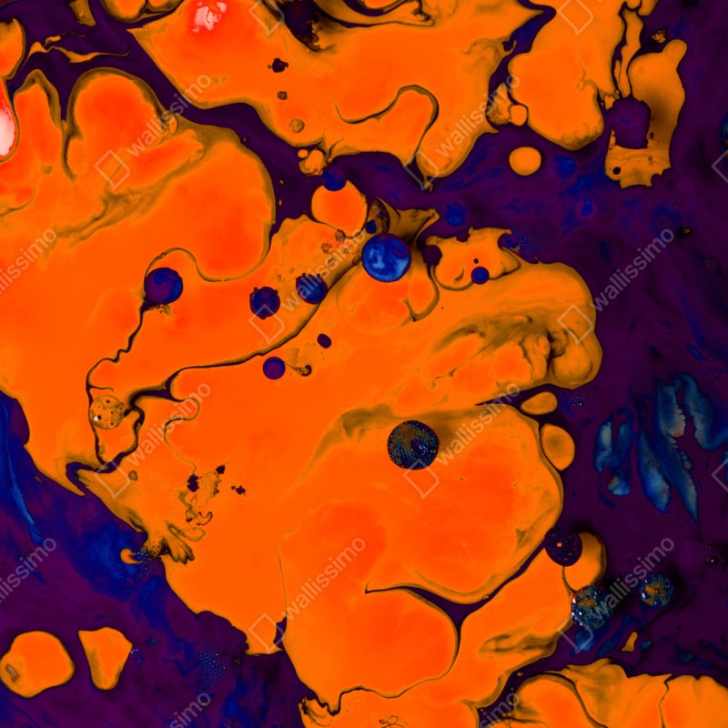 Schrankaufkleber intensiver oranger fluss – Wallnifity® Schrankaufkleber intensiver oranger fluss – Wallnifity®