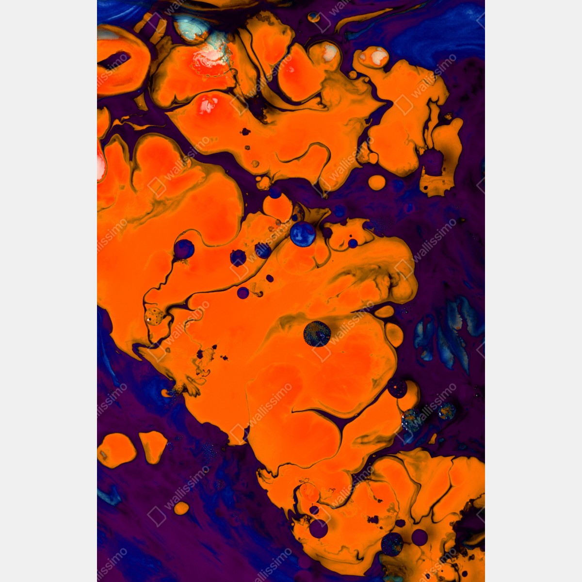 Schrankaufkleber intensiver oranger fluss – Wallnifity® Schrankaufkleber intensiver oranger fluss – Wallnifity®