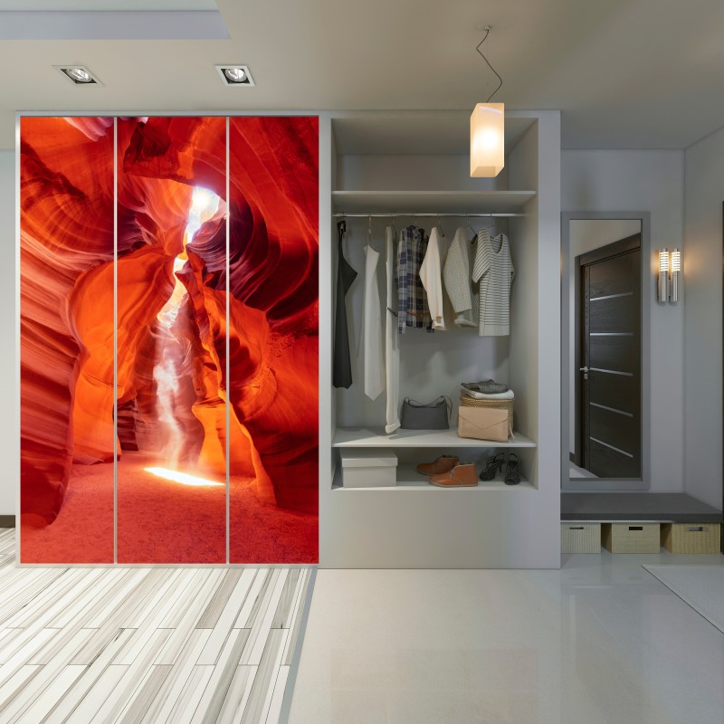 Schrankaufkleber sonnenstrahl in einer sandsteinschlucht – Wallnifity® Schrankaufkleber sonnenstrahl in einer sandsteinschlucht – Wallnifity®