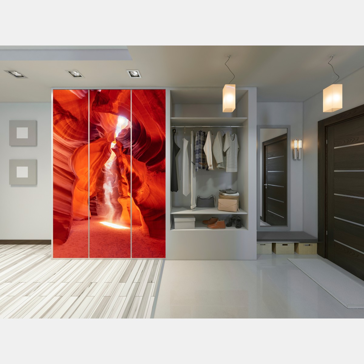 Schrankaufkleber sonnenstrahl in einer sandsteinschlucht – Wallnifity® Schrankaufkleber sonnenstrahl in einer sandsteinschlucht – Wallnifity®