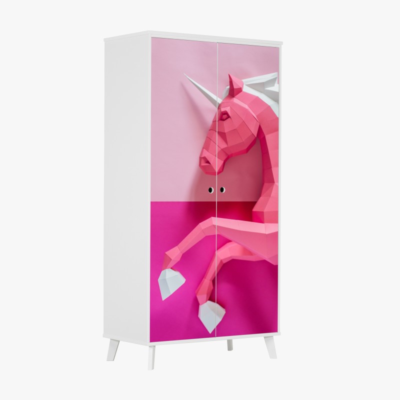 Schrankaufkleber türkis-magenta blasenmuster – Wallnifity®