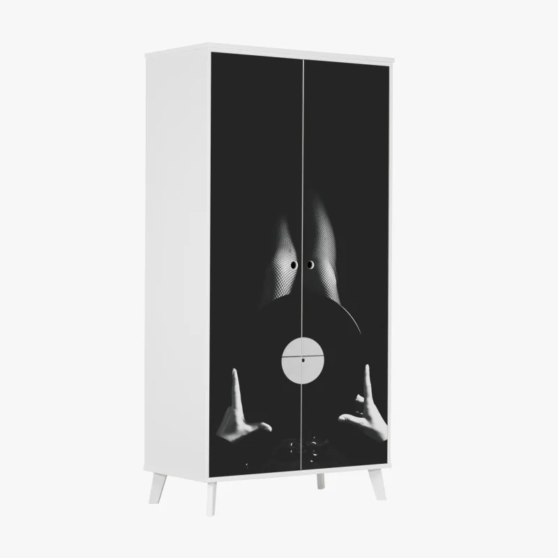 Schrankaufkleber zarter löwenzahn vor türkisfarbenem hintergrund – Wallnifity®