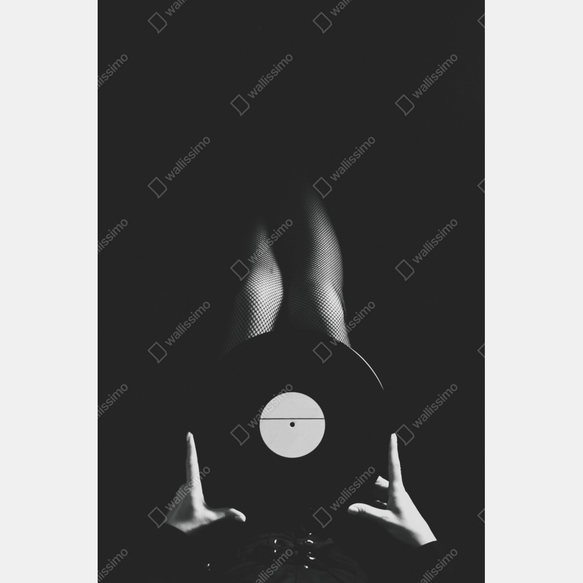 Schrankaufkleber schallplatte und beine in netzstrümpfen – Wallnifity® Schrankaufkleber schallplatte und beine in netzstrümpfen – Wallnifity®