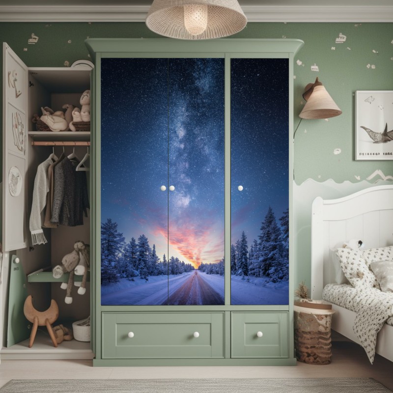 Schrankaufkleber zarte feder in makroaufnahme – Wallnifity®