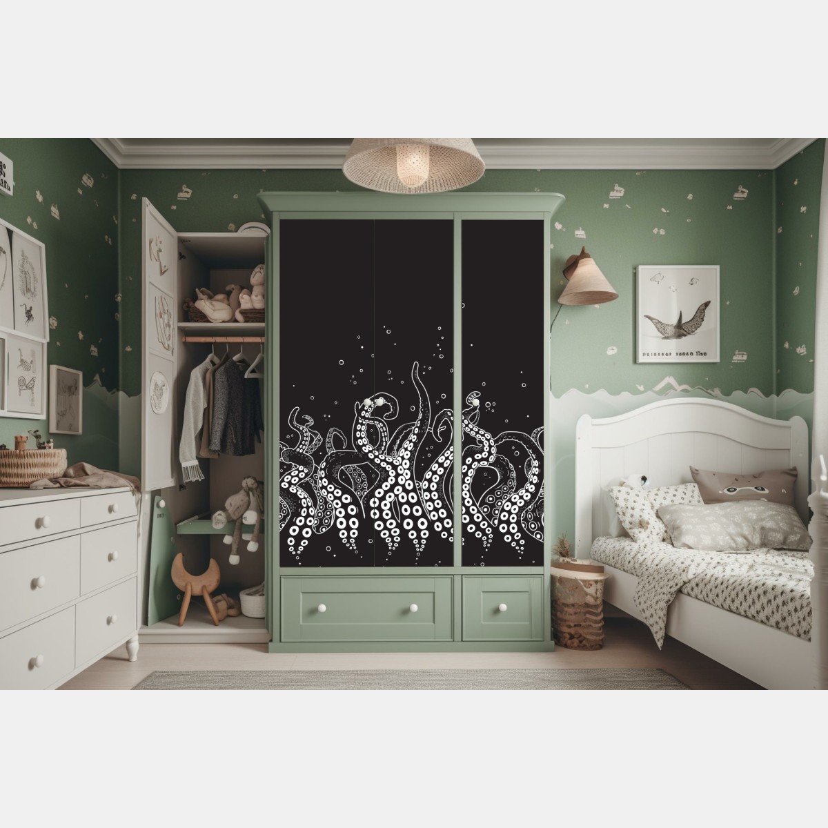 Schrankaufkleber oktopus tentakel muster – Wallnifity® Schrankaufkleber oktopus tentakel muster – Wallnifity®