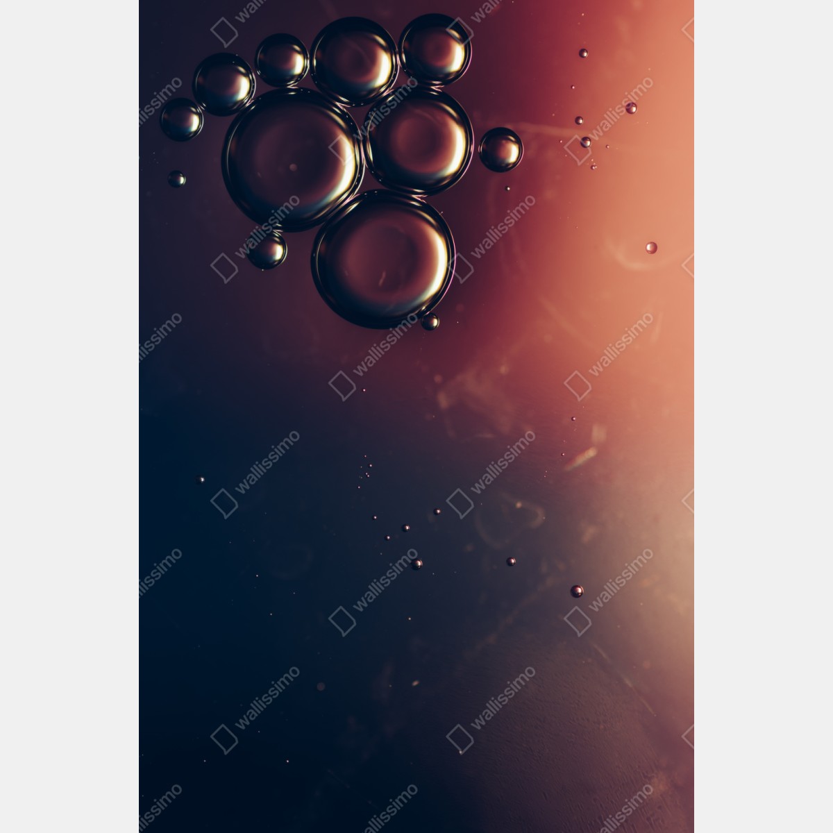 Schrankaufkleber schwebende ölblasen auf tiefem verlauf – Wallnifity® Schrankaufkleber schwebende ölblasen auf tiefem verlauf – Wallnifity®