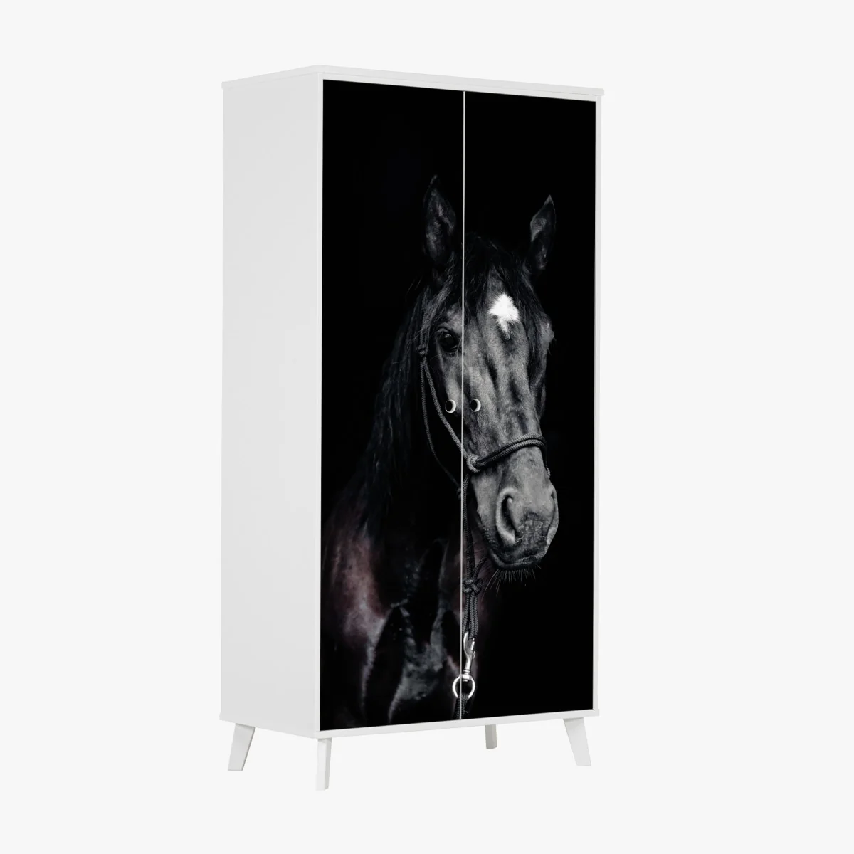 Schrankaufkleber majestätisches pferdeporträt – Wallnifity® Schrankaufkleber majestätisches pferdeporträt – Wallnifity®