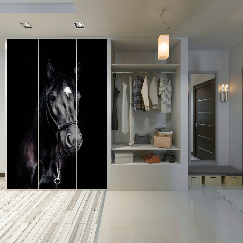 Schrankaufkleber majestätisches pferdeporträt – Wallnifity® Schrankaufkleber majestätisches pferdeporträt – Wallnifity®