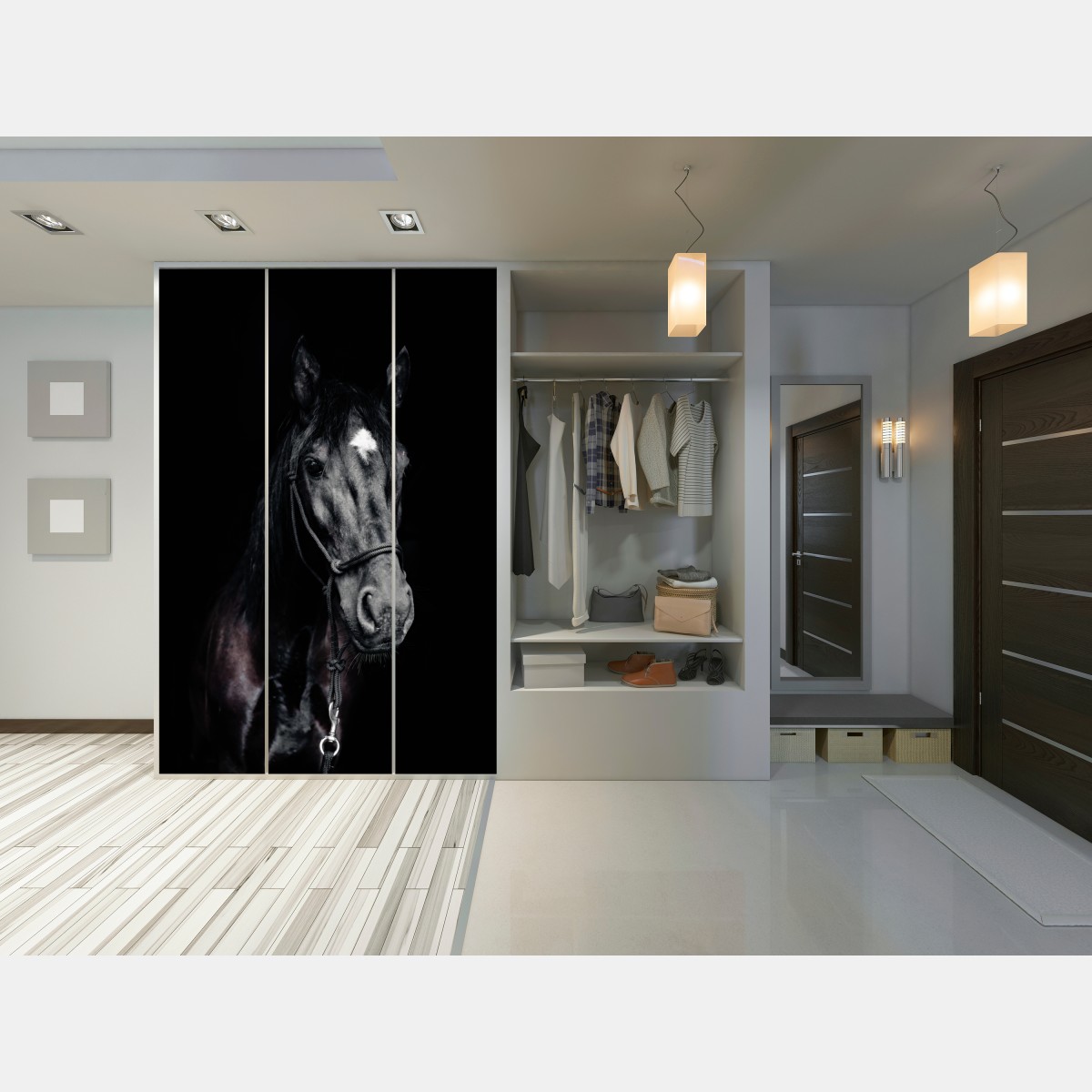 Schrankaufkleber majestätisches pferdeporträt – Wallnifity® Schrankaufkleber majestätisches pferdeporträt – Wallnifity®