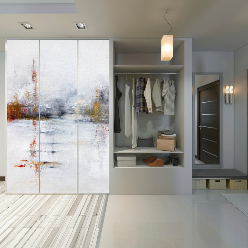 Schrankaufkleber ruhige abstrakte landschaft in sanften neutralen tönen – Wallnifity® Schrankaufkleber ruhige abstrakte landschaft in sanften neutralen tönen – Wallnifity®