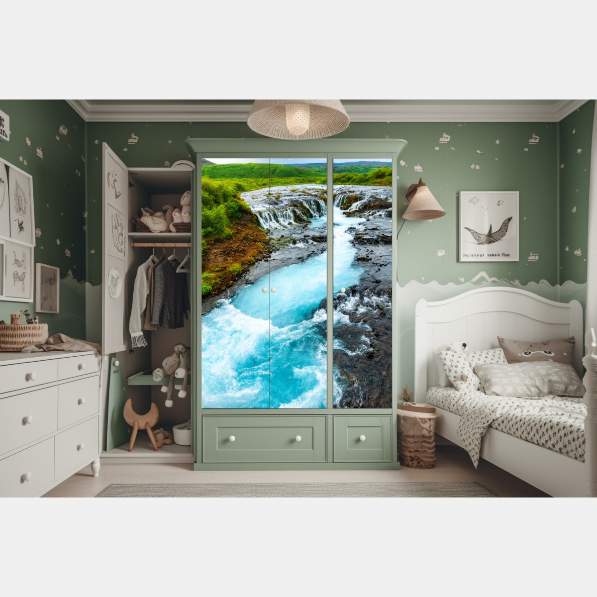 Schrankaufkleber wasserfall Bruarfoss, Island – Wallnifity® Schrankaufkleber wasserfall Bruarfoss, Island – Wallnifity®