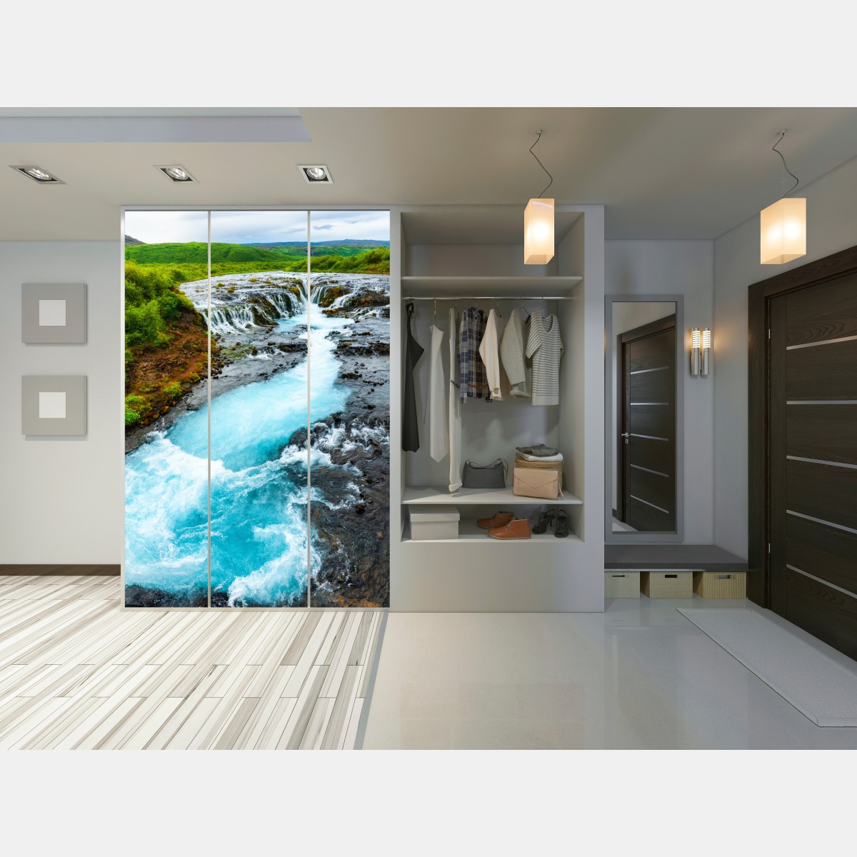 Schrankaufkleber wasserfall Bruarfoss, Island – Wallnifity® Schrankaufkleber wasserfall Bruarfoss, Island – Wallnifity®