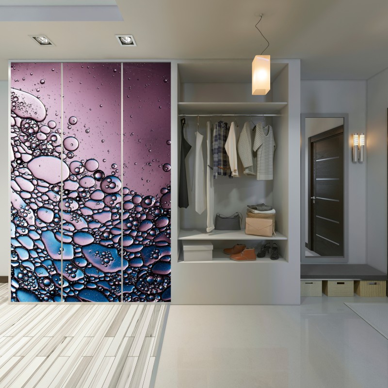 Schrankaufkleber lila abstraktes blasenmuster – Wallnifity® Schrankaufkleber lila abstraktes blasenmuster – Wallnifity®