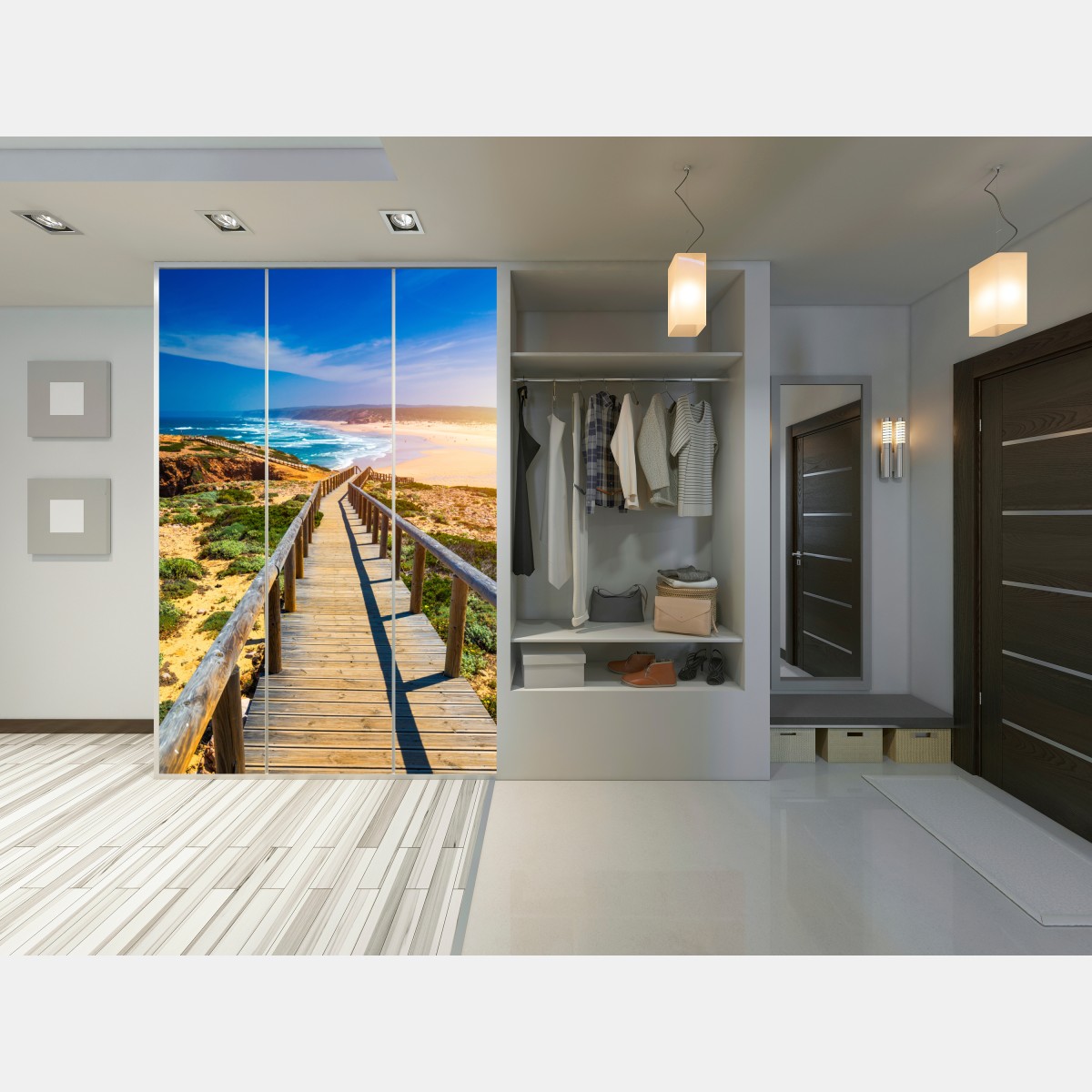 Schrankaufkleber steg zur Praia da Bordeira – Wallnifity® Schrankaufkleber steg zur Praia da Bordeira – Wallnifity®