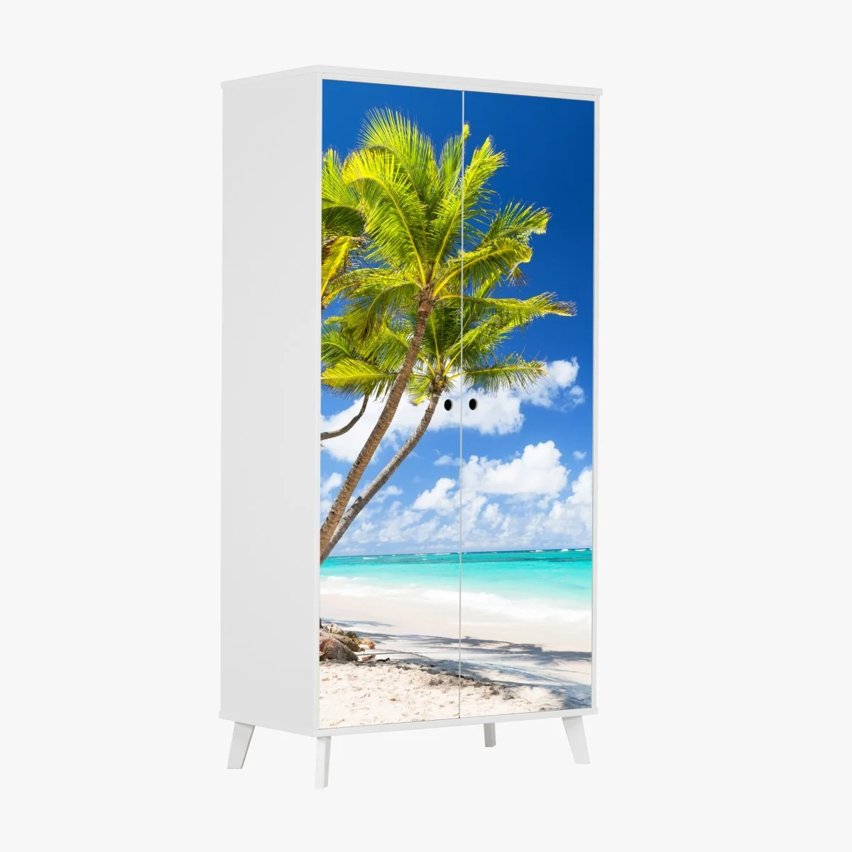 Schrankaufkleber tropischer palmstrand in Punta Cana – Wallnifity® Schrankaufkleber tropischer palmstrand in Punta Cana – Wallnifity®