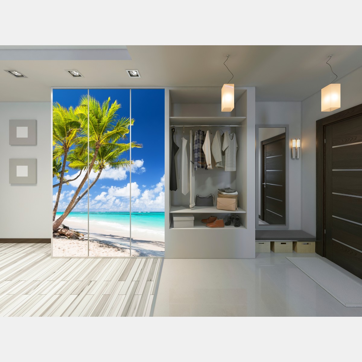 Schrankaufkleber tropischer palmstrand in Punta Cana – Wallnifity® Schrankaufkleber tropischer palmstrand in Punta Cana – Wallnifity®