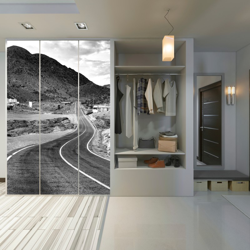 Schrankaufkleber gewundene straße durch die berge – Wallnifity® Schrankaufkleber gewundene straße durch die berge – Wallnifity®