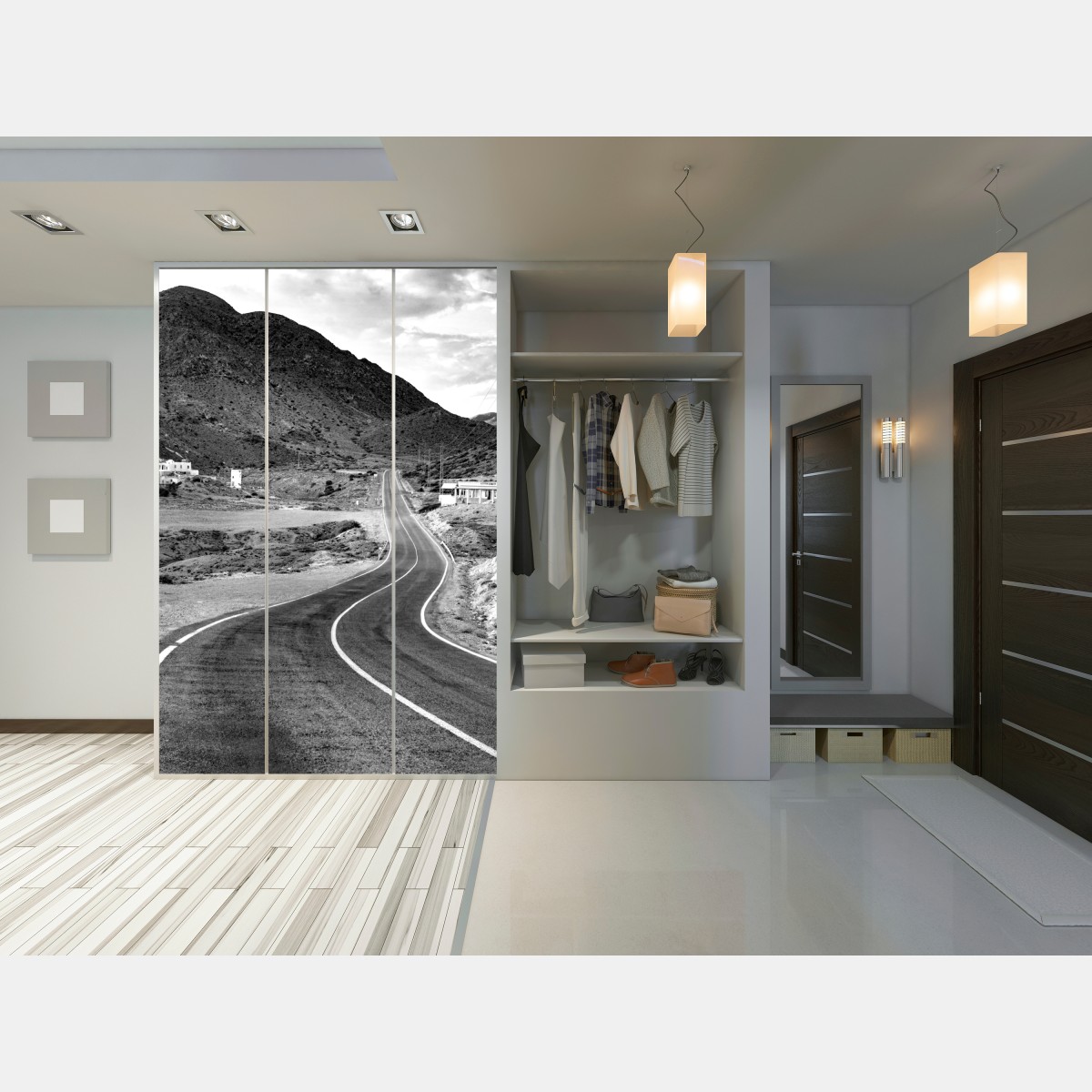 Schrankaufkleber gewundene straße durch die berge – Wallnifity® Schrankaufkleber gewundene straße durch die berge – Wallnifity®