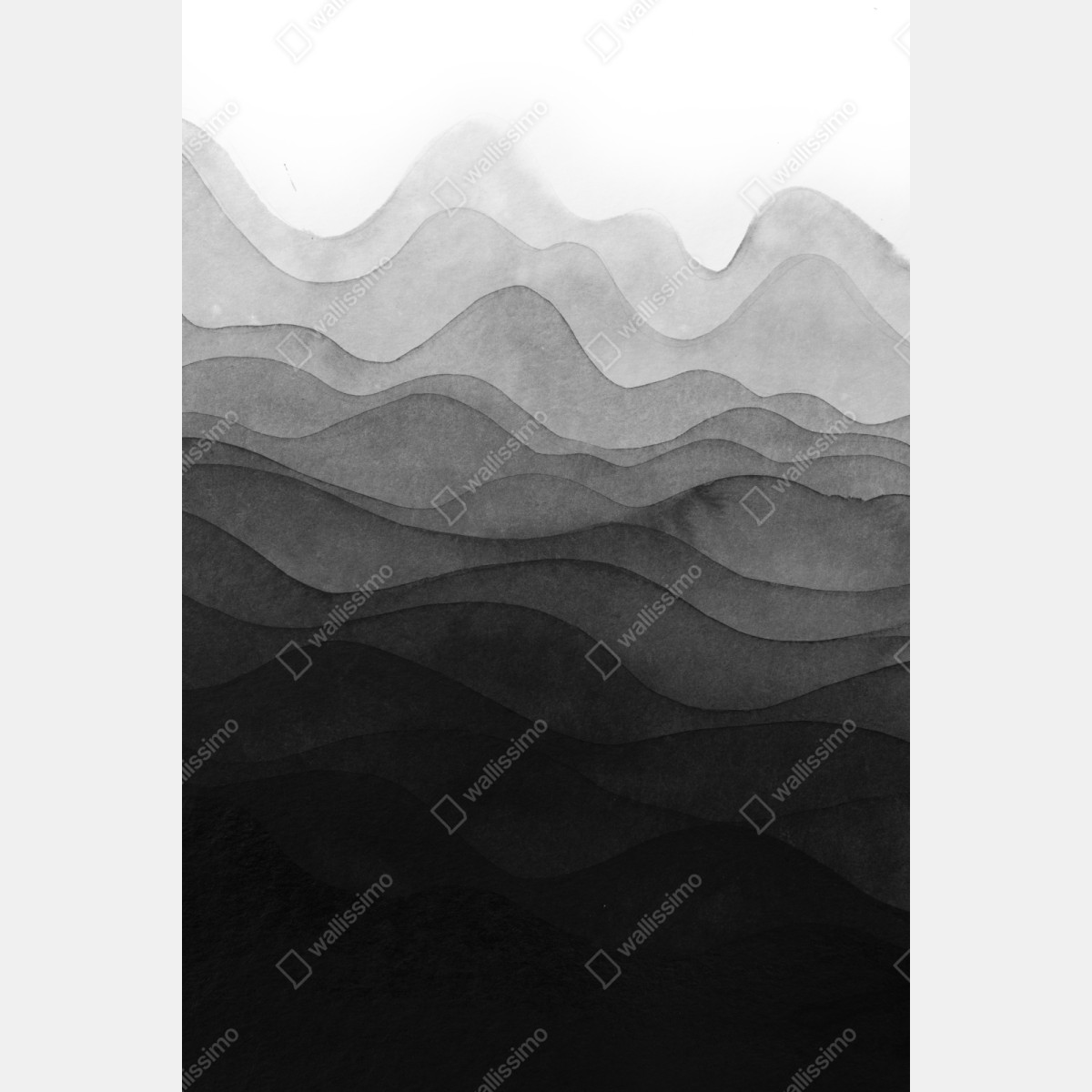 Schrankaufkleber monochrome geschichtete berge – Wallnifity® Schrankaufkleber monochrome geschichtete berge – Wallnifity®