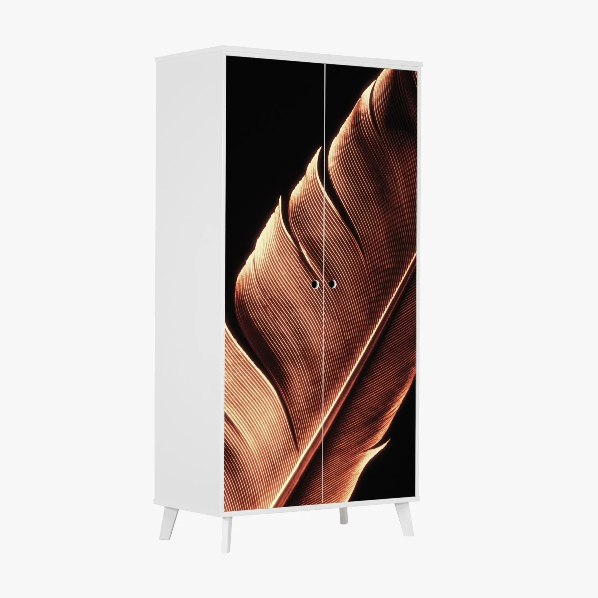 Schrankaufkleber goldene feder makro vor schwarzem hintergrund – Wallnifity® Schrankaufkleber goldene feder makro vor schwarzem hintergrund – Wallnifity®