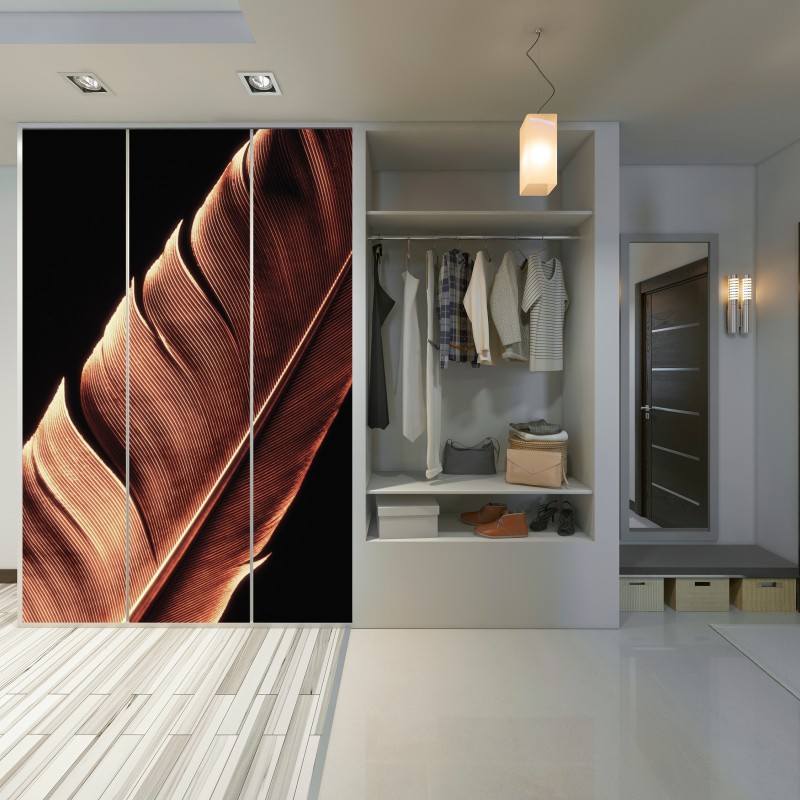 Schrankaufkleber goldene feder makro vor schwarzem hintergrund – Wallnifity® Schrankaufkleber goldene feder makro vor schwarzem hintergrund – Wallnifity®