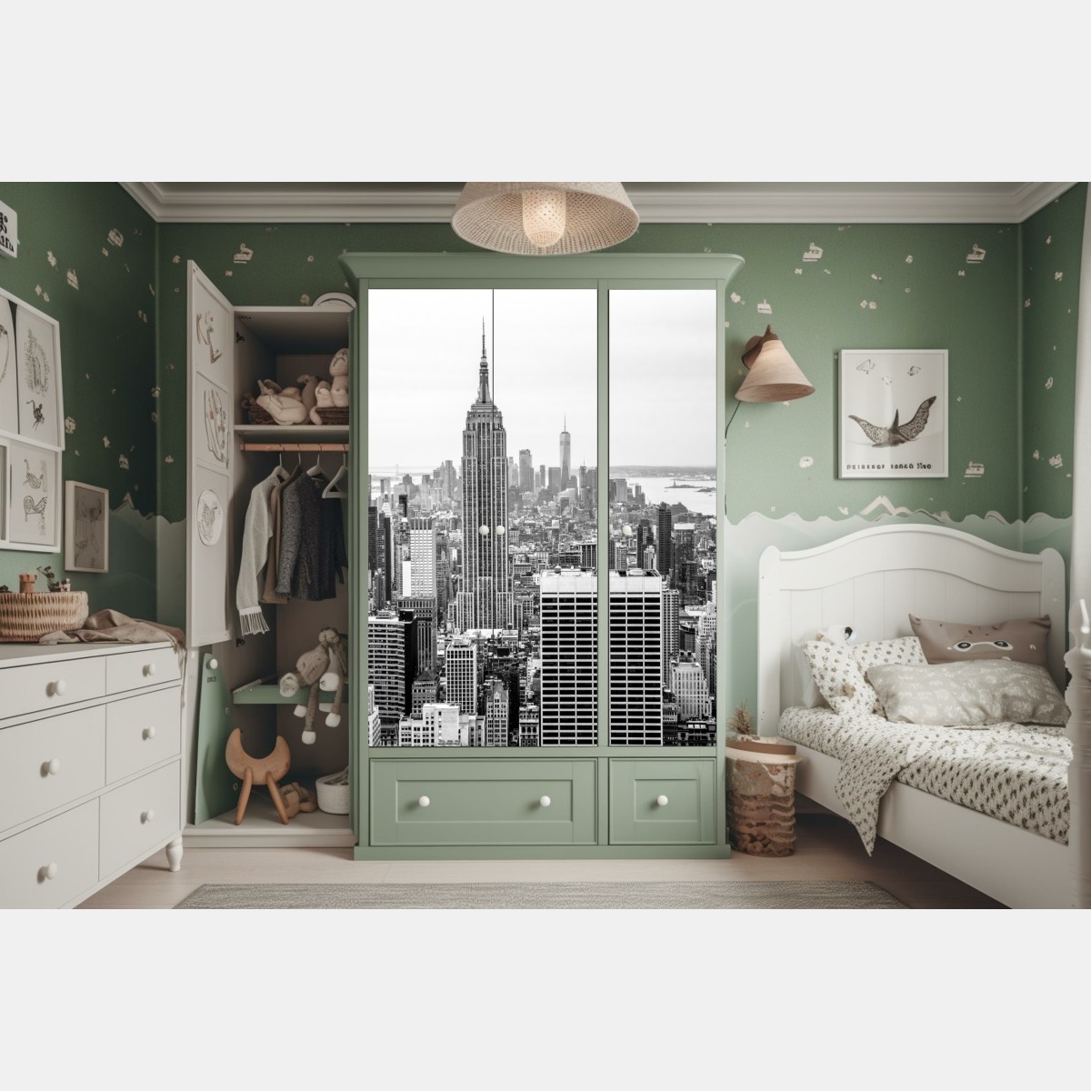 Schrankaufkleber zeitlose New York skyline mit Empire State Building – Wallnifity® Schrankaufkleber zeitlose New York skyline mit Empire State Building – Wallnifity®