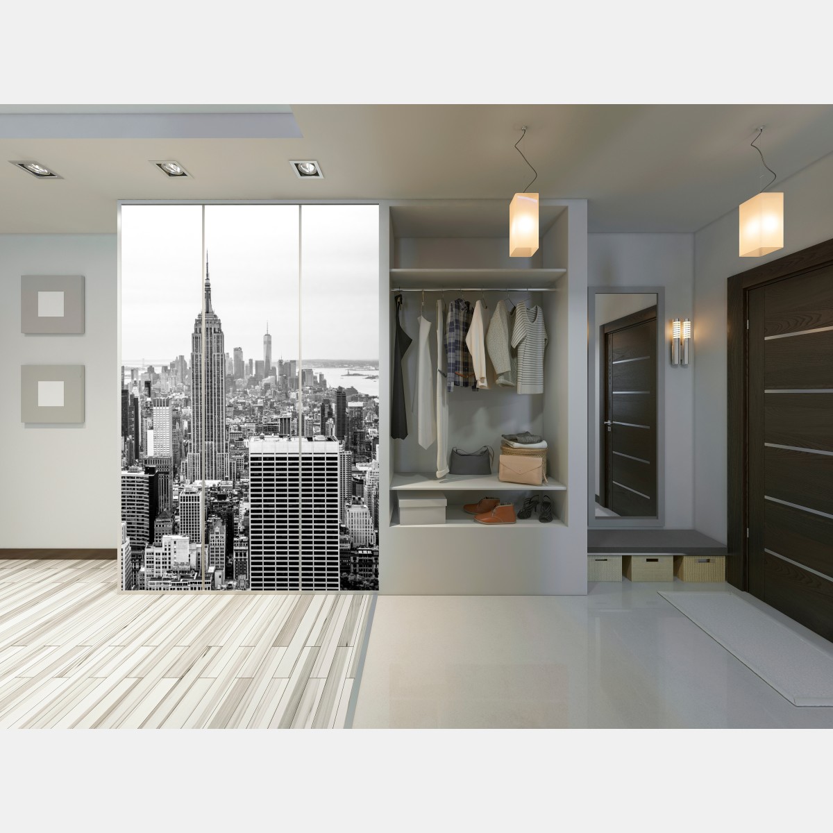 Schrankaufkleber zeitlose New York skyline mit Empire State Building – Wallnifity® Schrankaufkleber zeitlose New York skyline mit Empire State Building – Wallnifity®