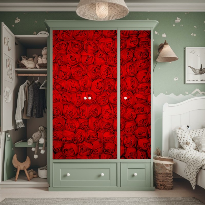 Schrankaufkleber lebendiger sonnenblumenstrauß vor dunklem hintergrund – Wallnifity®
