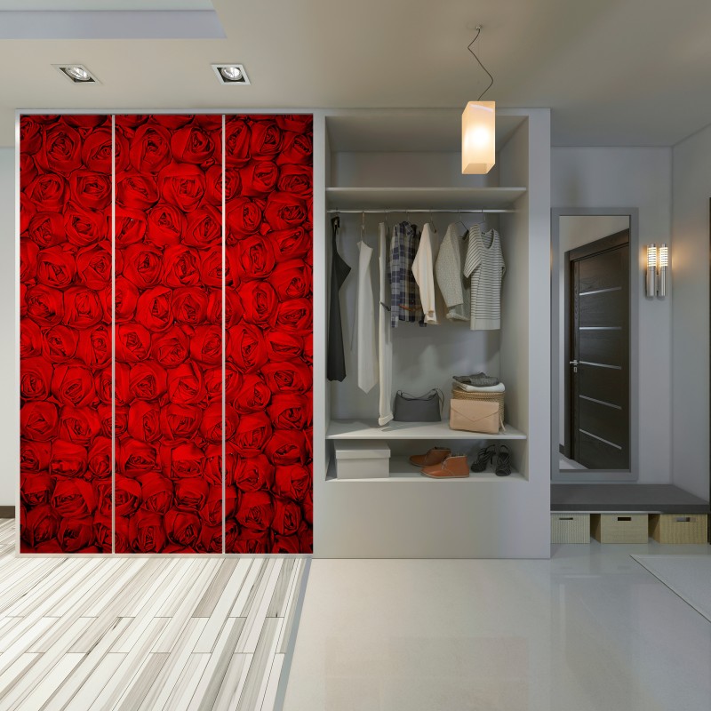 Schrankaufkleber endlose rote rosen – Wallnifity® Schrankaufkleber endlose rote rosen – Wallnifity®