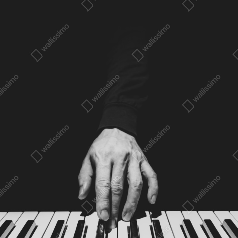 Schrankaufkleber monochromes nahaufnahme einer hand am klavier – Wallnifity® Schrankaufkleber monochromes nahaufnahme einer hand am klavier – Wallnifity®
