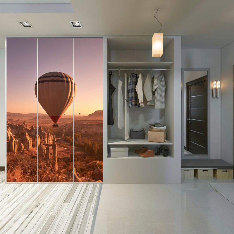 Schrankaufkleber heißluftballon über Kappadokien bei sonnenaufgang – Wallnifity® Schrankaufkleber heißluftballon über Kappadokien bei sonnenaufgang – Wallnifity®