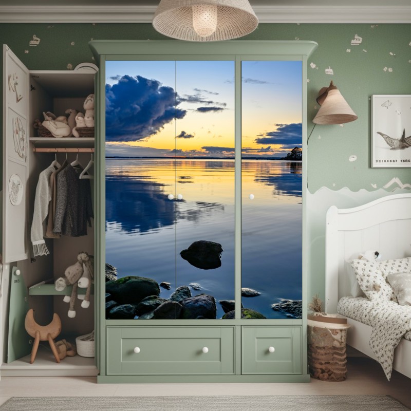 Schrankaufkleber goldenes art deco bogenmuster – Wallnifity®