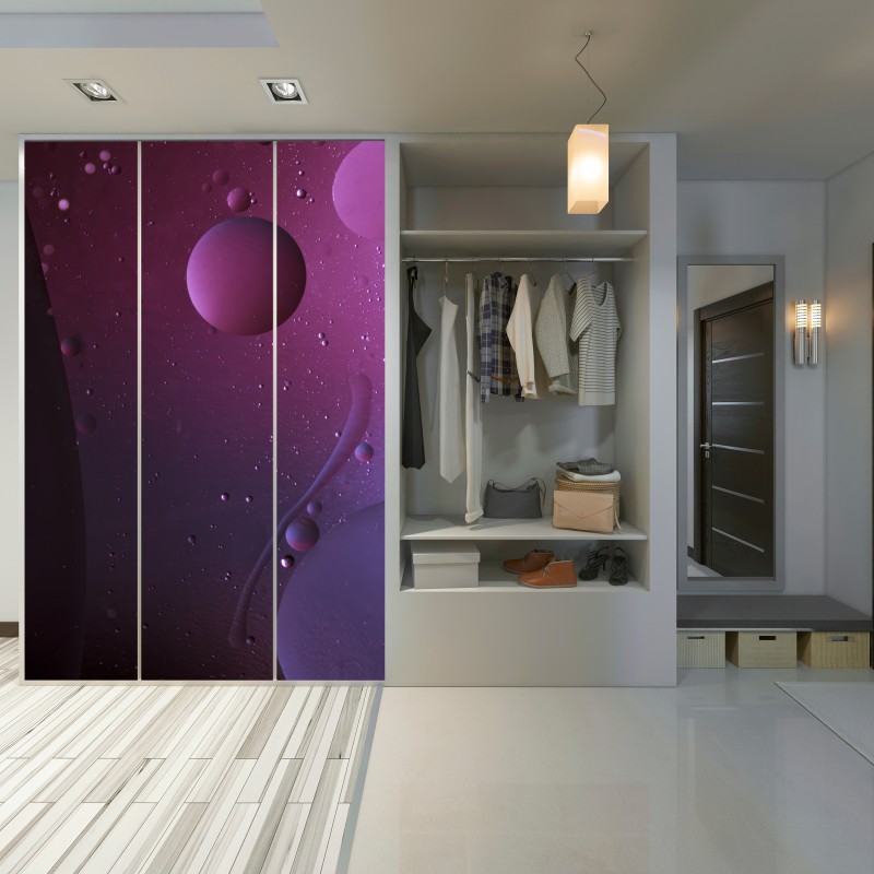 Schrankaufkleber violette kosmische sphären abstrakte kunst – Wallnifity® Schrankaufkleber violette kosmische sphären abstrakte kunst – Wallnifity®