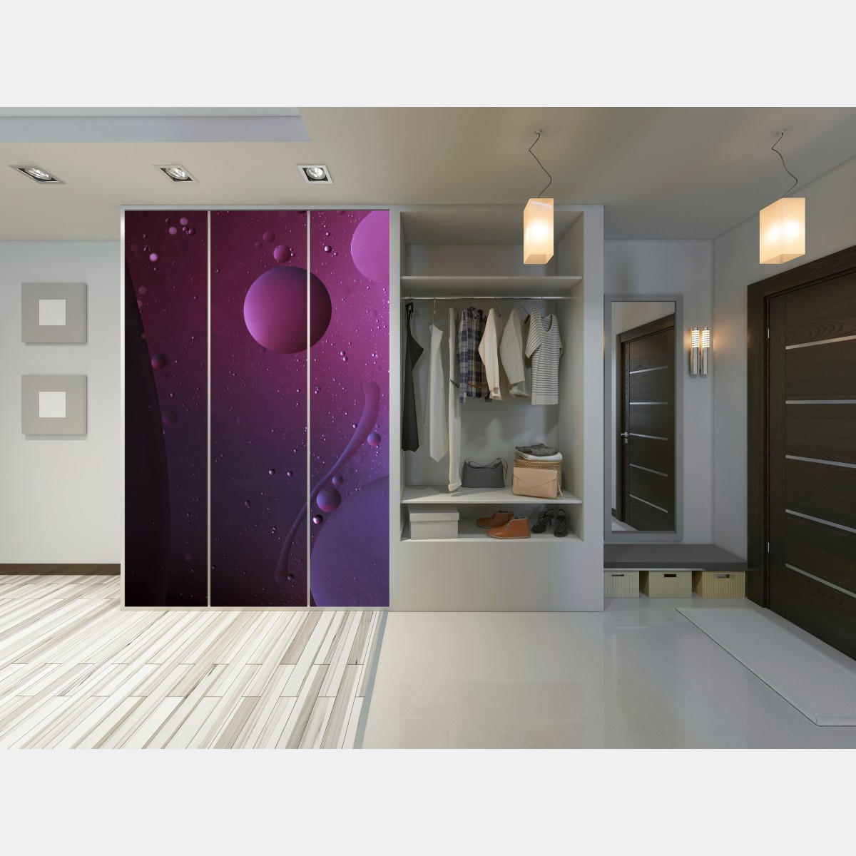 Schrankaufkleber violette kosmische sphären abstrakte kunst – Wallnifity® Schrankaufkleber violette kosmische sphären abstrakte kunst – Wallnifity®