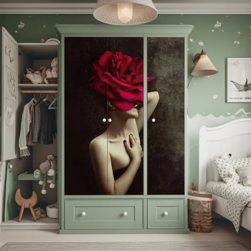 Schrankaufkleber ruhige verschneite berglandschaft – Wallnifity®