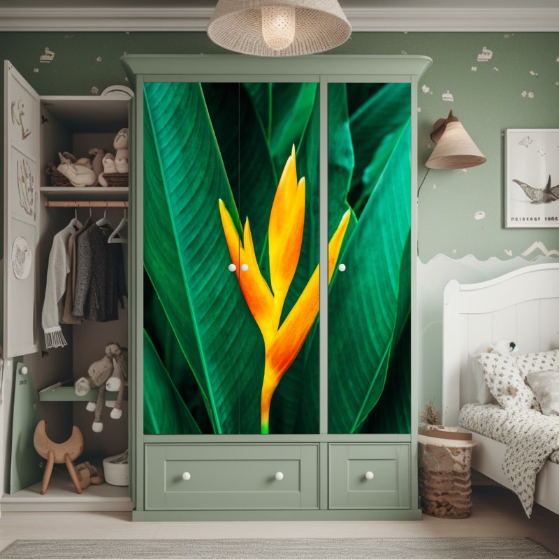 Schrankaufkleber tropischer palmstrand in Punta Cana – Wallnifity®