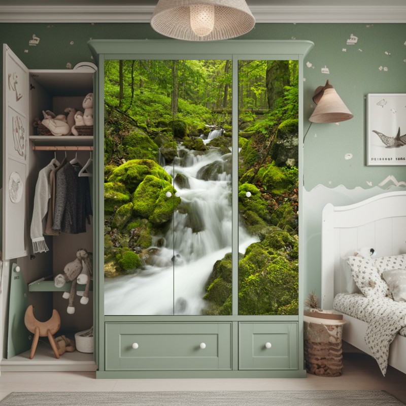 Schrankaufkleber monochrome gitarre nahaufnahme – Wallnifity®