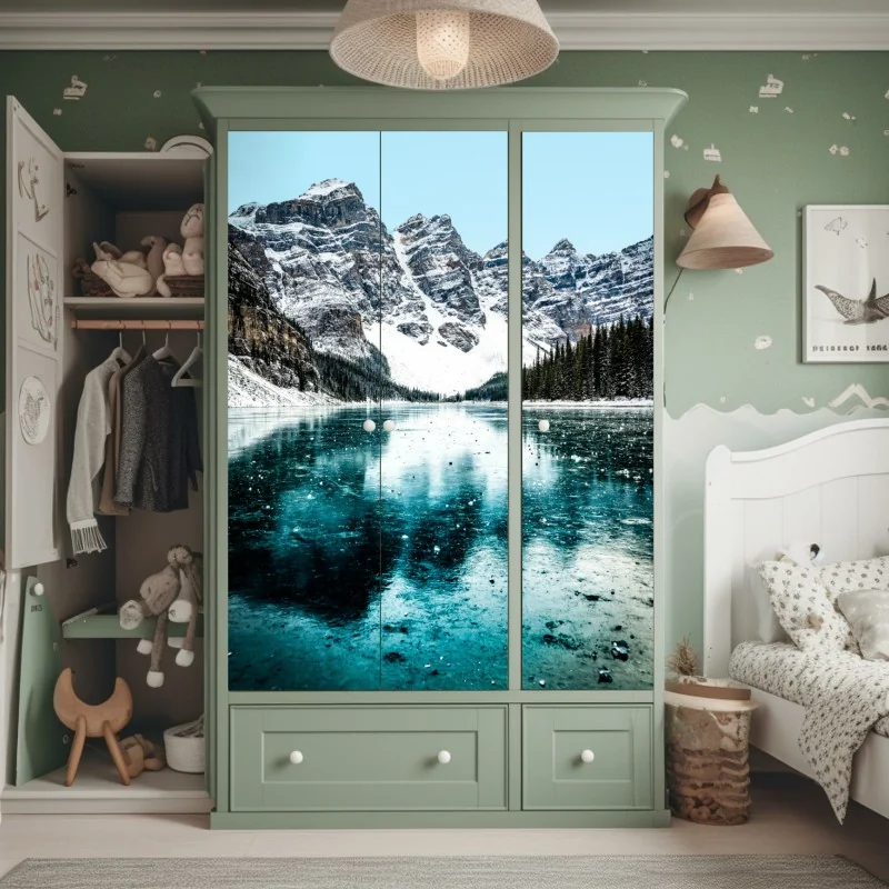 Schrankaufkleber rote rosen vor schwarzem hintergrund – Wallnifity®