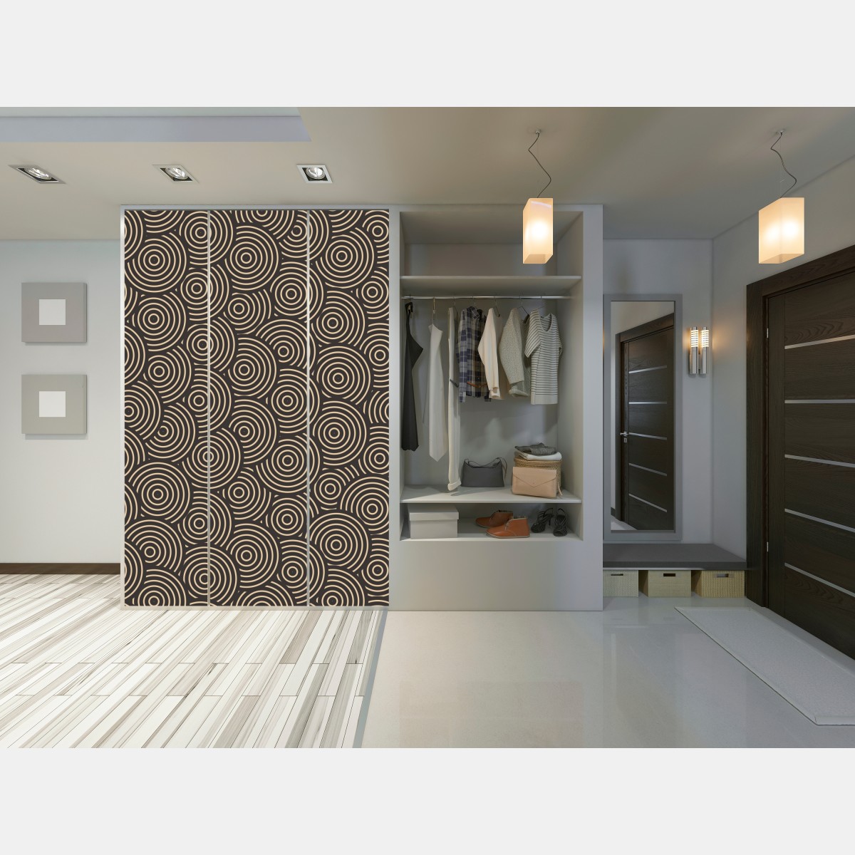 Schrankaufkleber retro konzentrische kreise muster – Wallnifity® Schrankaufkleber retro konzentrische kreise muster – Wallnifity®