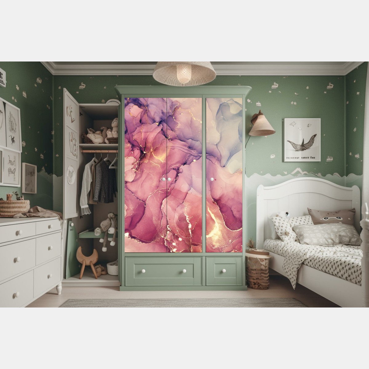 Schrankaufkleber ätherische lila marmorabstraktion – Wallnifity® Schrankaufkleber ätherische lila marmorabstraktion – Wallnifity®