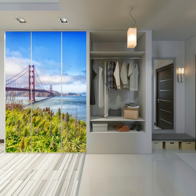 Schrankaufkleber Golden Gate über der Bucht von San Francisco – Wallnifity® Schrankaufkleber Golden Gate über der Bucht von San Francisco – Wallnifity®