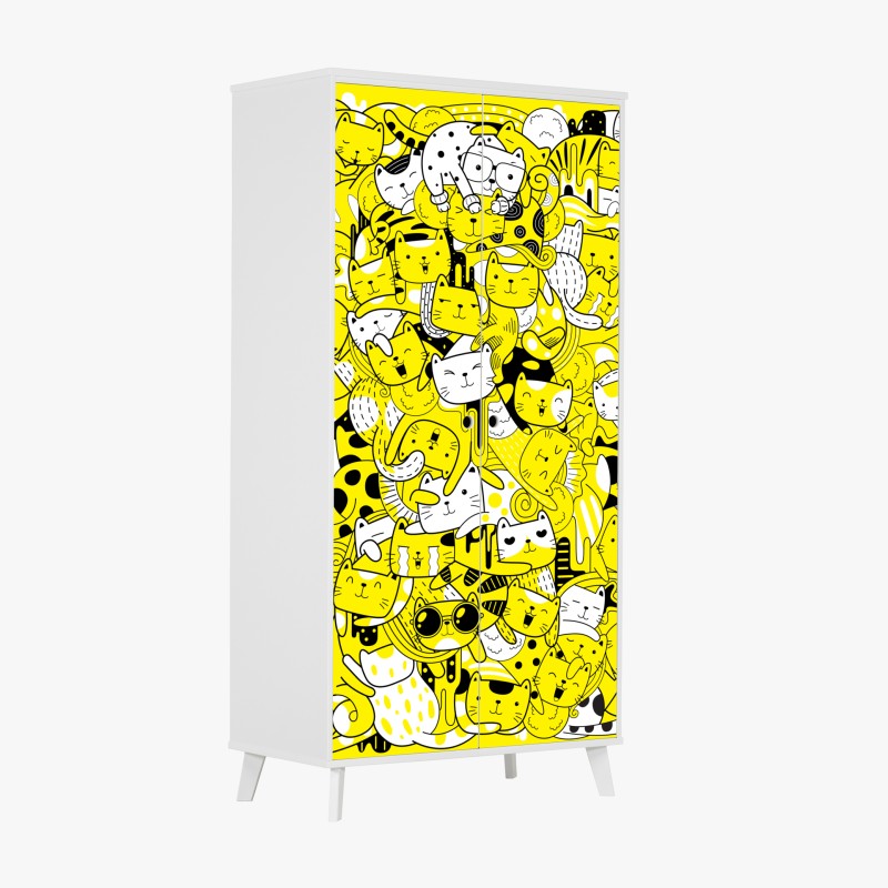 Schrankaufkleber frau mit rosenkopf surreales blumenporträt – Wallnifity®