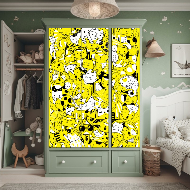 Schrankaufkleber frau mit rosenkopf surreales blumenporträt – Wallnifity®