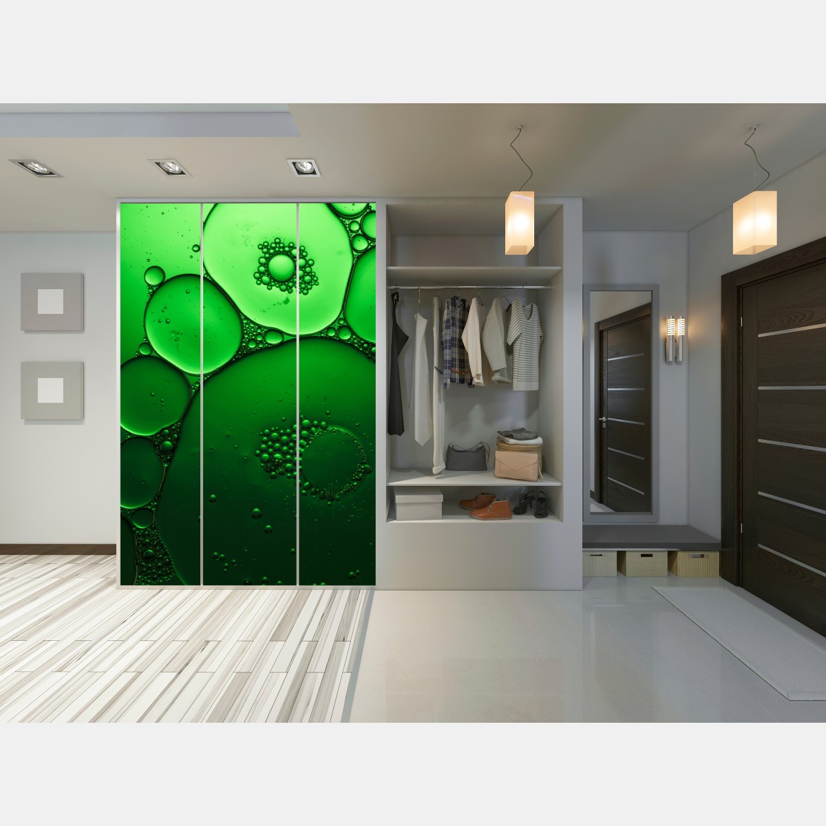 Schrankaufkleber grüne blasen abstrakte komposition – Wallnifity® Schrankaufkleber grüne blasen abstrakte komposition – Wallnifity®